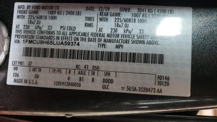 FORD Escape SEL 2020