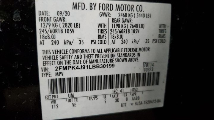Ford EDGE SEL 2020