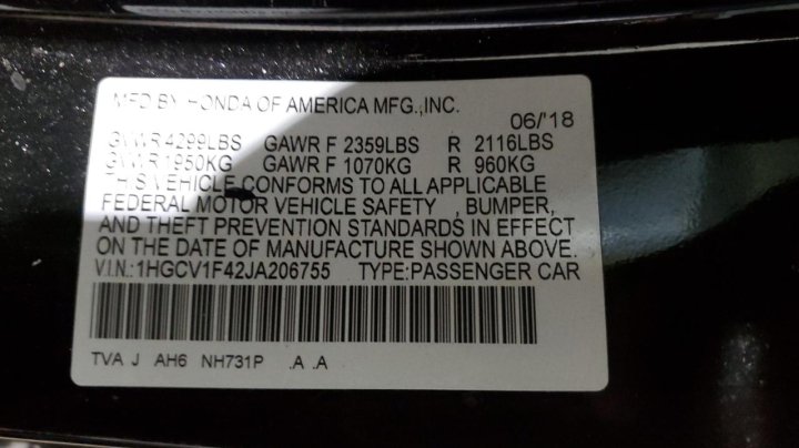 Honda Accord EX 2018