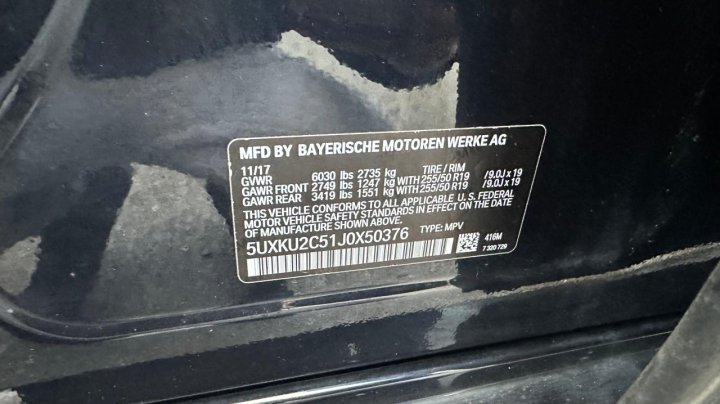 BMW X6 XDRIVE35I 2018