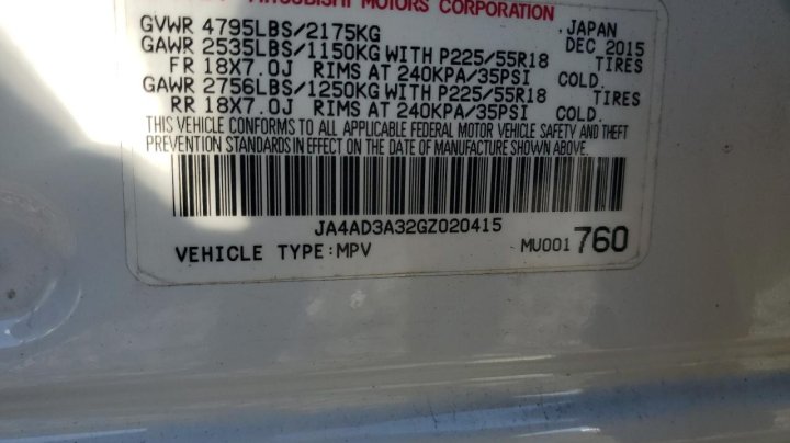 Mitsubishi Outlander SE 2016