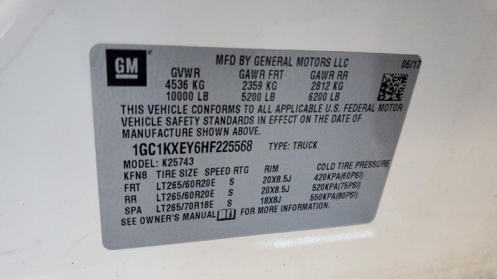 Chevrolet Silverado K2500 HIGH COUNTRY 2017