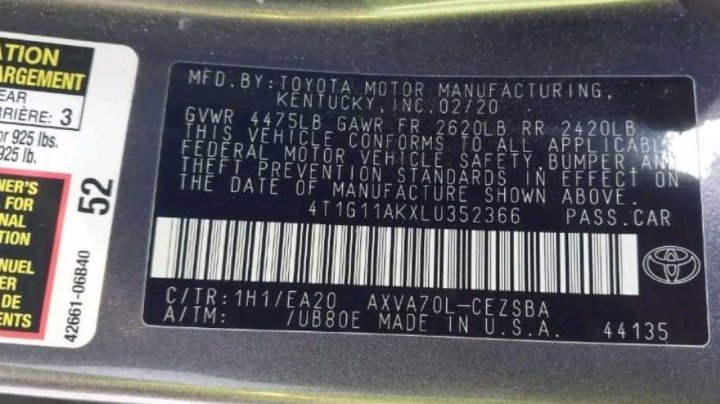 Toyota Camry SE 2020