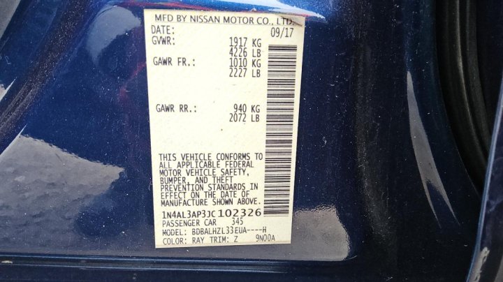 Nissan Altima 2.5 2018
