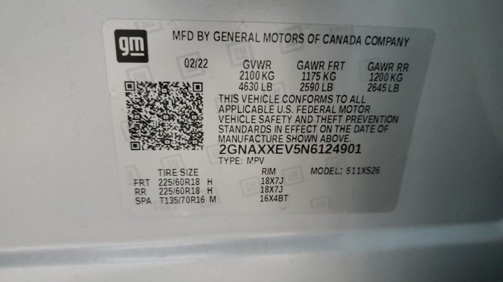 Chevrolet Equinox PREMIER 2022