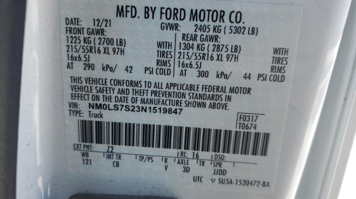 Ford TRANSIT XL 2022