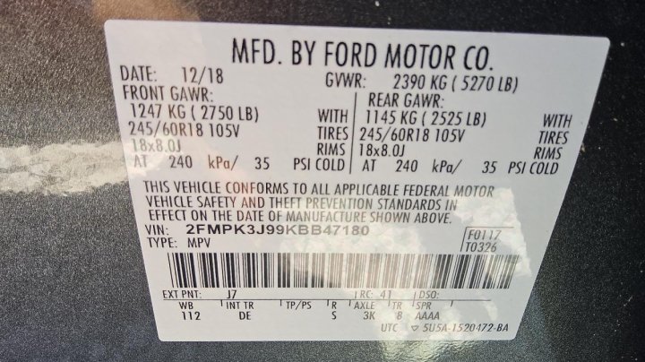 Ford EDGE SEL 2019