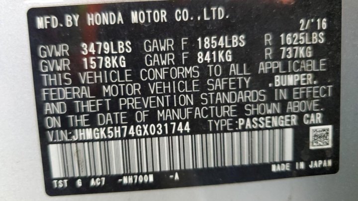 Honda Fit EX 2016