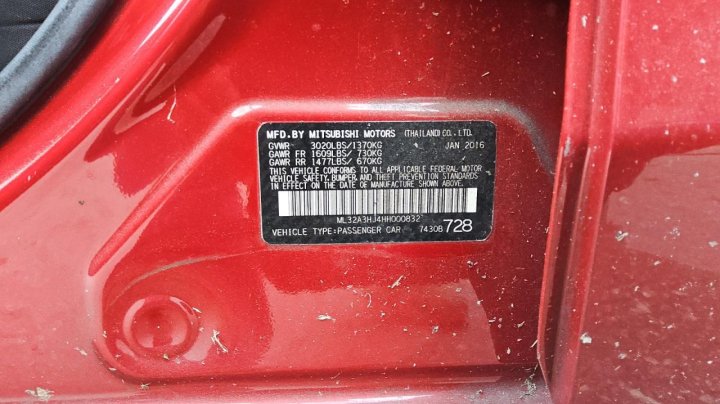 Mitsubishi Mirage ES 2017