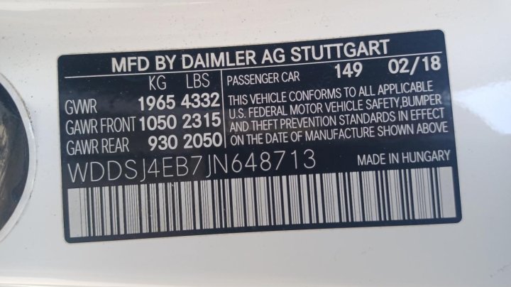 Mercedes-Benz CLA-Class 250 2018