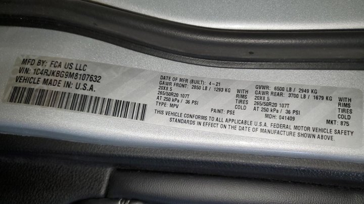 JEEP Grand Cherokee L LIMITED 2021