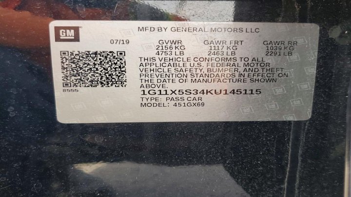 Chevrolet Impala  2019