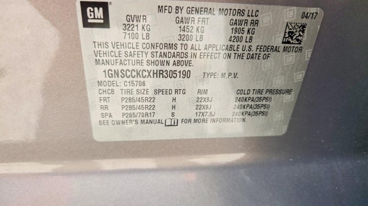 Chevrolet Tahoe  2017