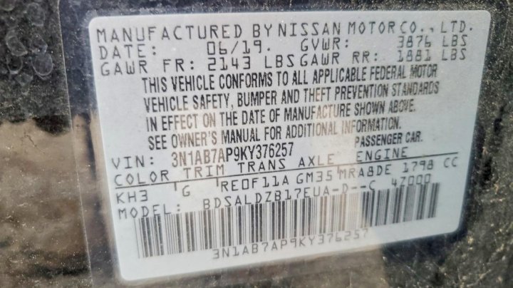 Nissan Sentra  2019