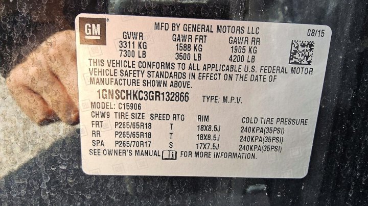 Chevrolet Suburban  2016