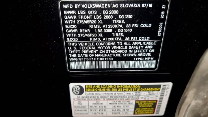 Volkswagen Touareg  2017