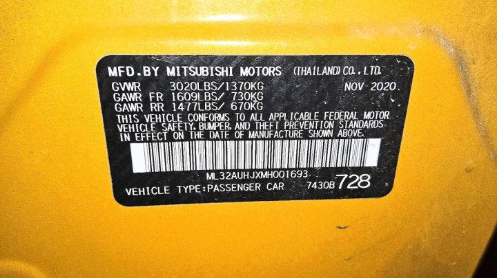 Mitsubishi Mirage  2021