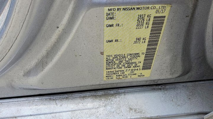 Nissan Altima  2017