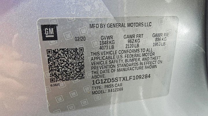 Chevrolet Malibu  2020