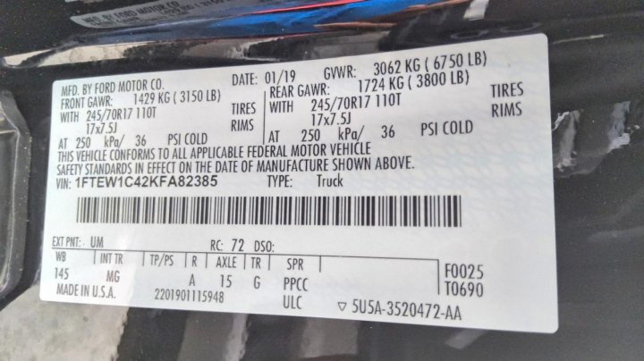 Ford F150  2019