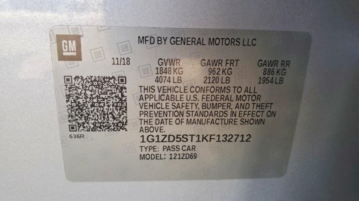 Chevrolet Malibu  2019