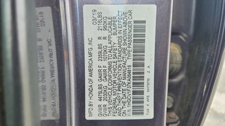 Honda Accord  2019