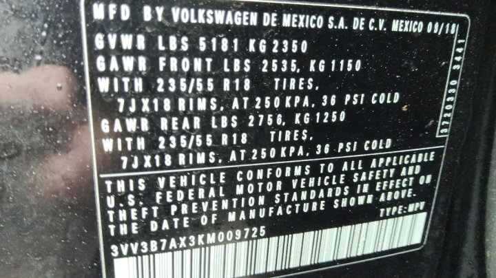 Volkswagen Tiguan  2019