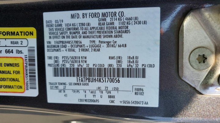 Ford MUSTANG  2019
