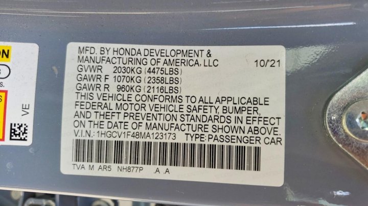 Honda Accord  2021