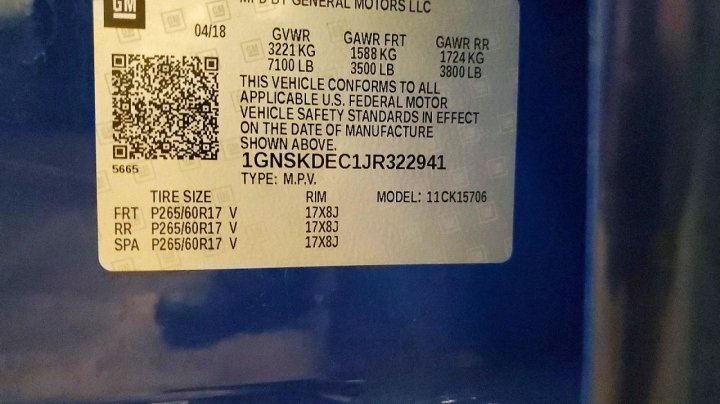 Chevrolet Tahoe  2018