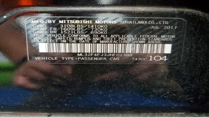Mitsubishi Mirage  2018