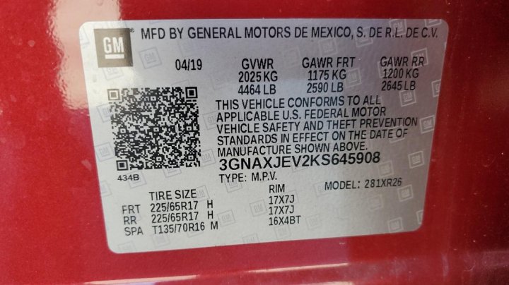 Chevrolet Equinox  2019