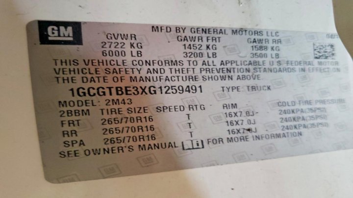 Chevrolet Colorado  2016