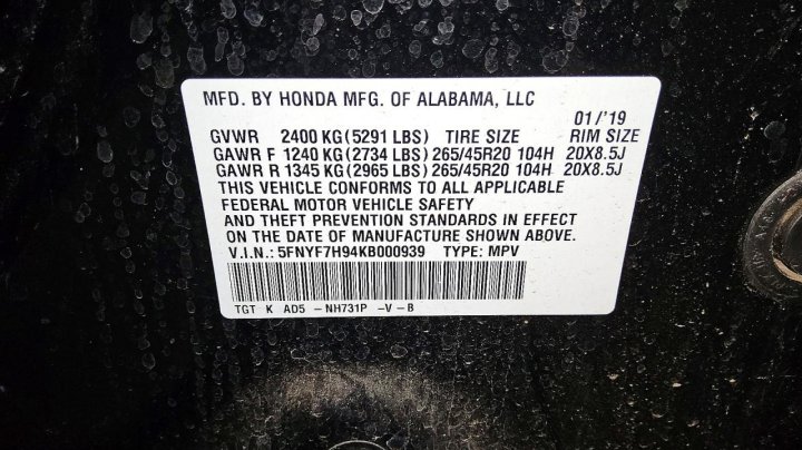 Honda PASSPORT  2019