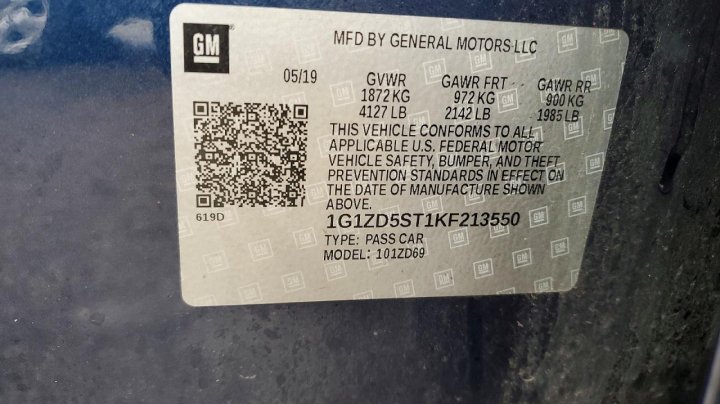 Chevrolet Malibu  2019