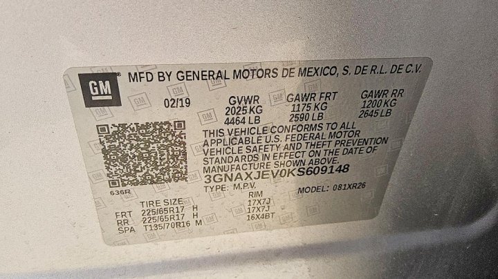 Chevrolet Equinox  2019