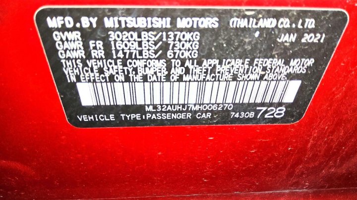 Mitsubishi Mirage  2021