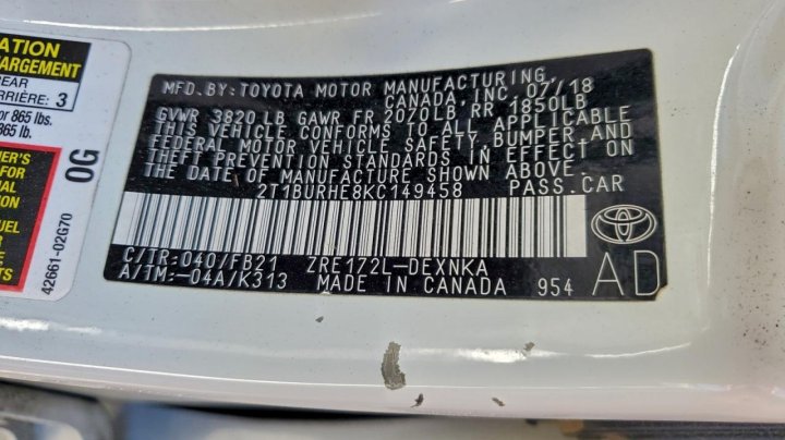 Toyota Corolla  2019