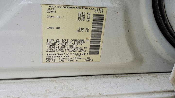 Nissan Altima  2018