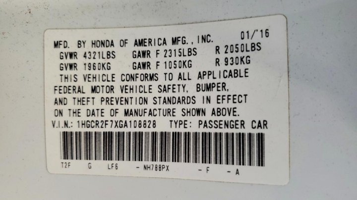 Honda Accord  2016