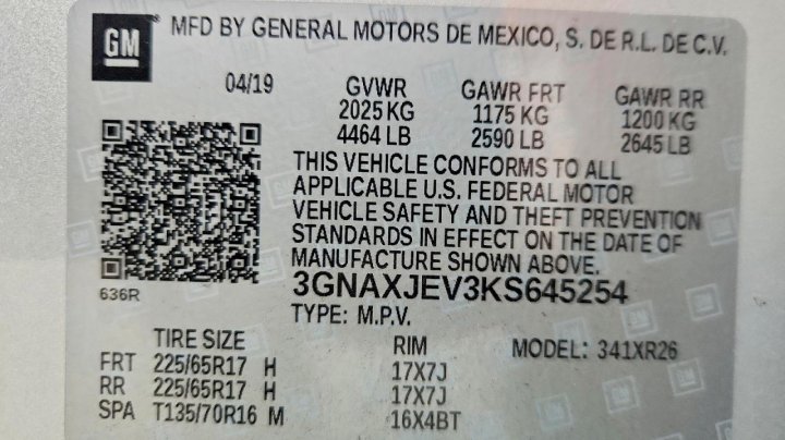 Chevrolet Equinox  2019