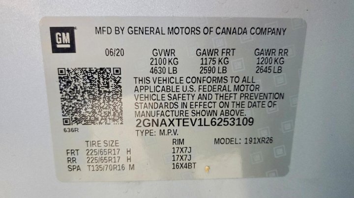 Chevrolet Equinox  2020
