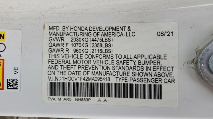 Honda Accord  2021
