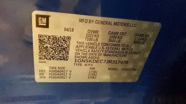 Chevrolet Tahoe  2018