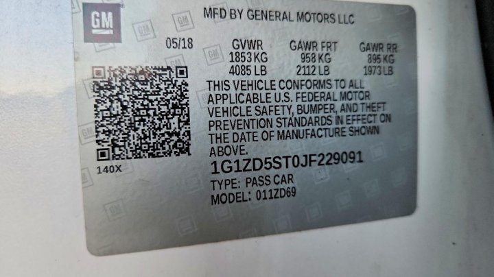 Chevrolet Malibu  2018