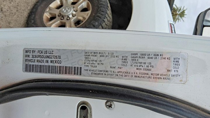 RAM 2500  2022