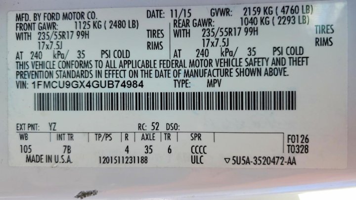 Ford Escape  2016