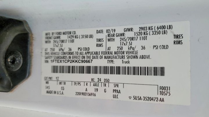 Ford F150  2019