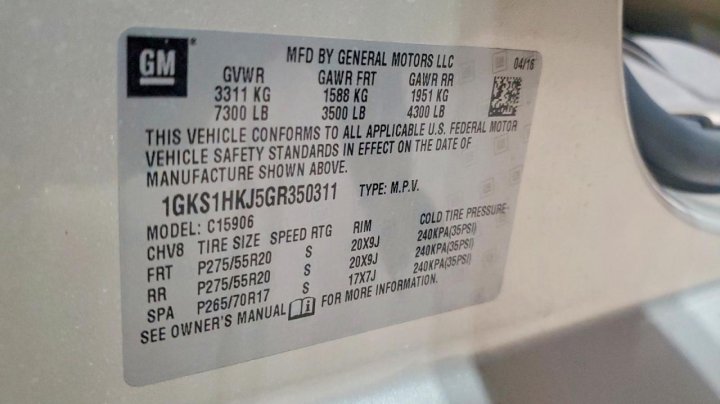 GMC YUKON XL  2016