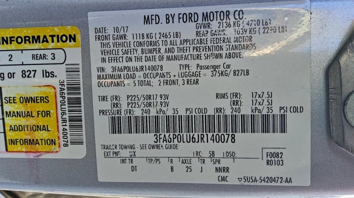 Ford FUSION  2018